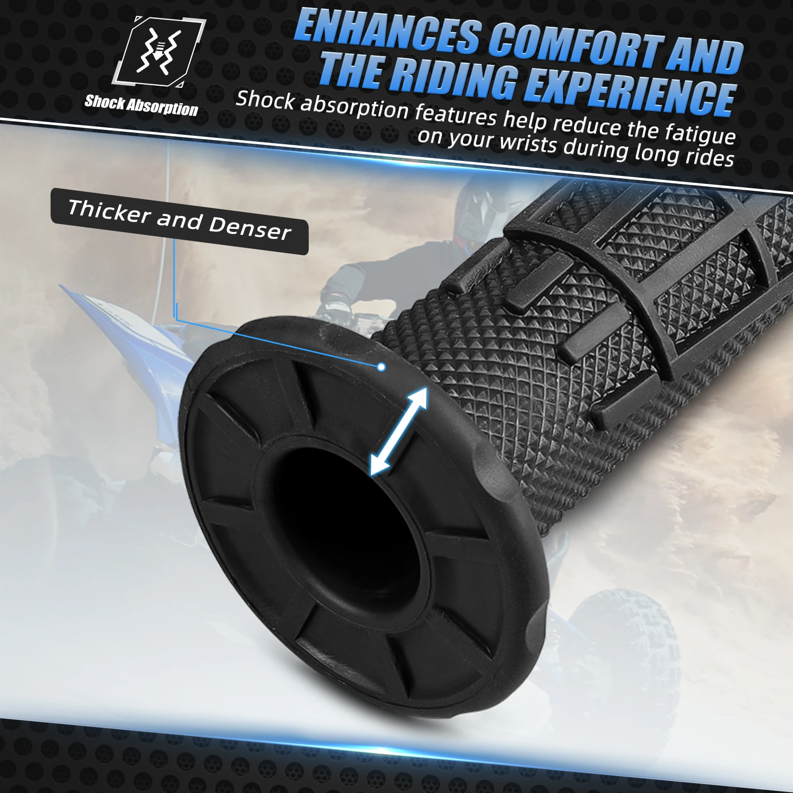 NICECNC العالمي ATV 7/8 "مقبض مطاطي قبضة اليد لياماها رابتور 700 700R YFZ450 Blaster 200 Banshee 350 لهوندا TRX450 #2