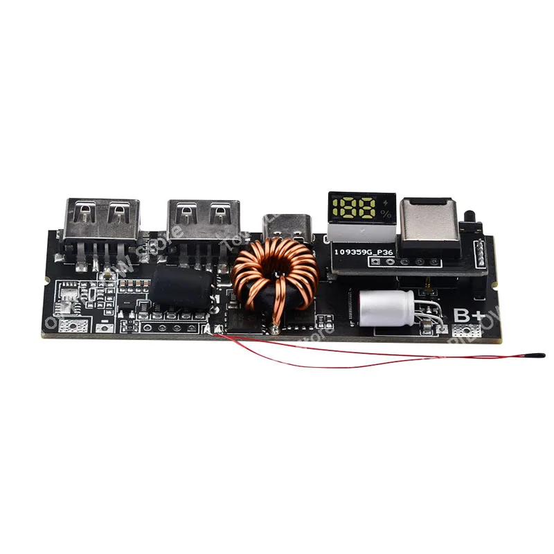 Bidirectional fast charging mobile power module circuit board DIY main  nesting PD 65W100W  bank 6 interface