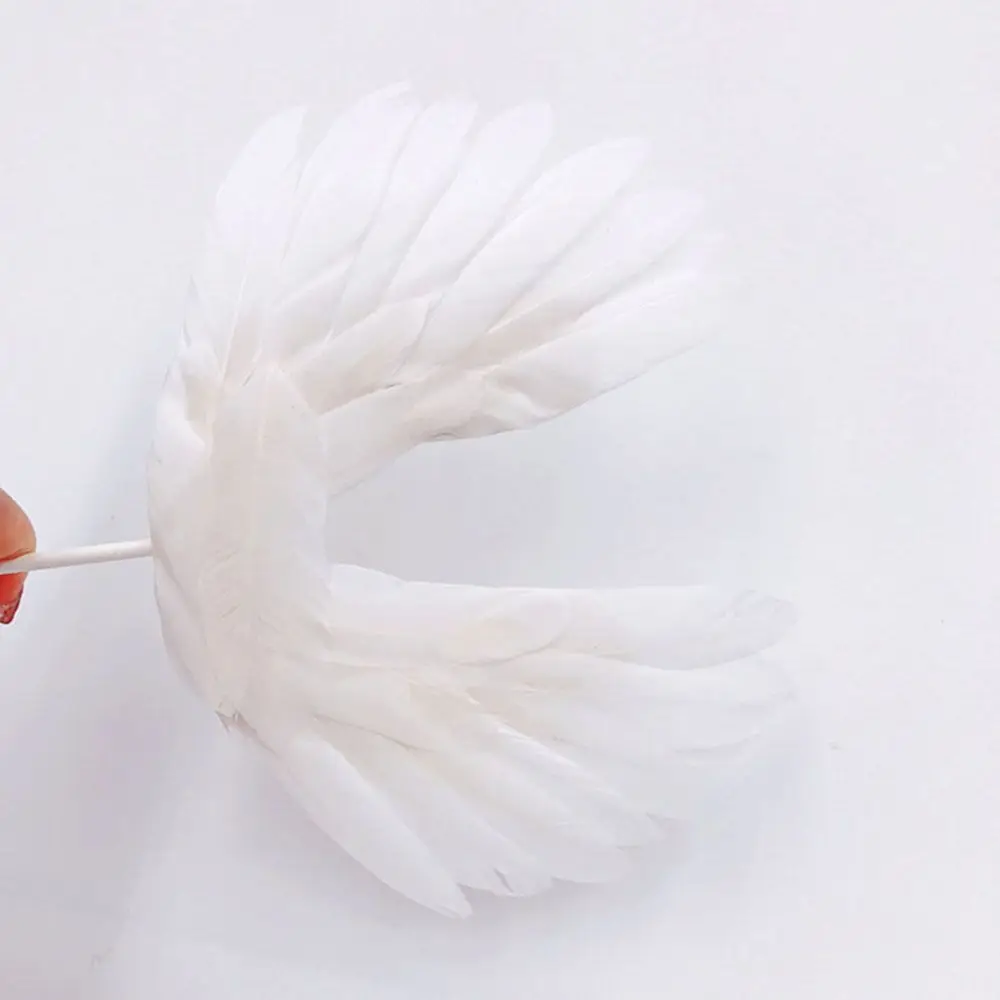装飾品クリエイティブウェディングパーティーケーキデコレーション羽天使天使の羽ケーキトッパーパーティー装飾羽の羽