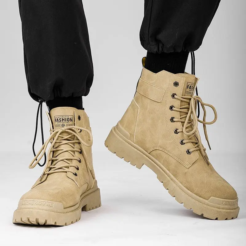 ربيع الخريف المشي لمسافات طويلة أحذية رجالي في الهواء الطلق الدانتيل يصل مع البريدي أحذية عالية قطع للرجال الساخن بيع الأزياء والأحذية الرخيصة في الترويج