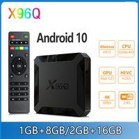 X96Q Android10.0 TV Box 2GB 16GB Allwinner H313 4K HD Smart TV BOX 2.4 WiFi X96 1GB 8GB Set Top Box