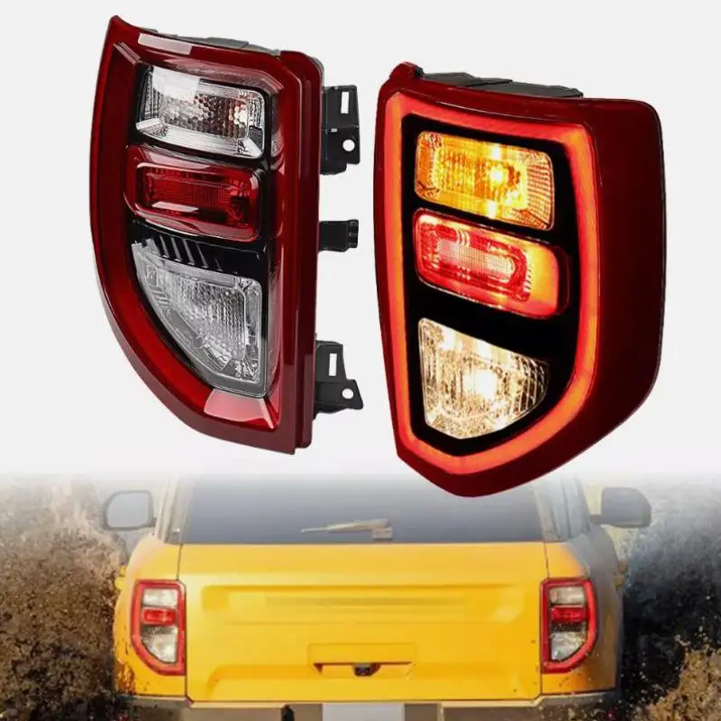 

1Pair Quality Car LED Rear Stop Brake Tail Light Turn Signal Left Right For Ford Bronco Sport 2021-2022 2023 LED Rear Taillight