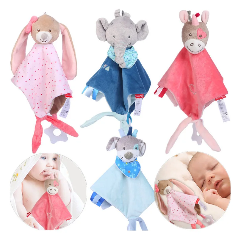 Newborn Baby Comforter Blanket Soft Plush Sleeping Dolls Kids Sleep Toys Soother Appease Towel Bibs Photography Lovely Tools