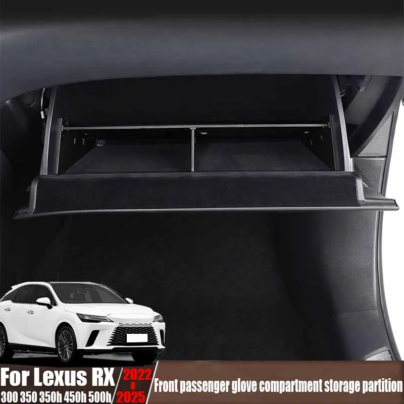 For Lexus RX 300 350 350h 450h 500h 2022-2025 front passenger glove compartment storage partition car storage accessories