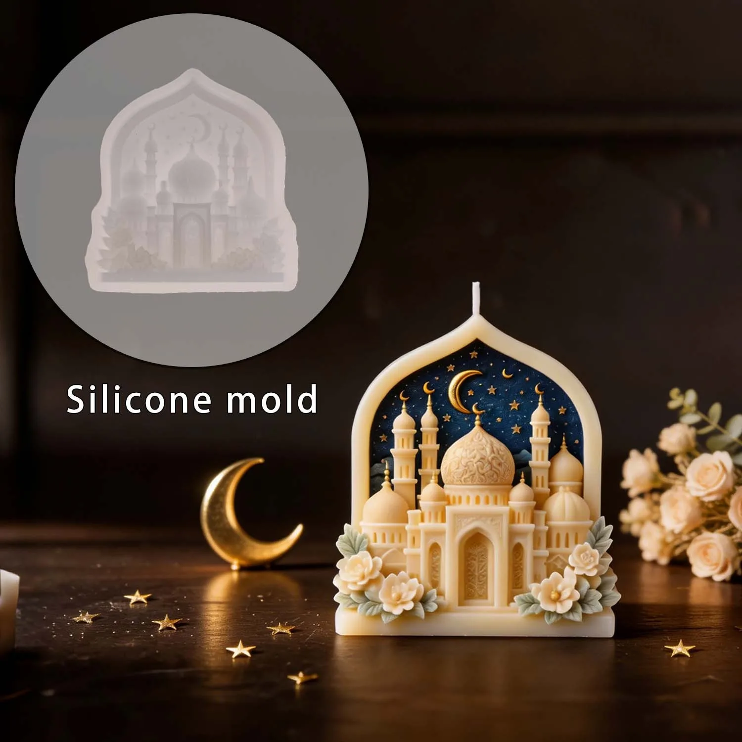 Dreamy DIY Starry Sky Castle Silicone Mold Aromatherapy Candle Diffuser Stone Epoxy Resin Gypsum Ornament Mould