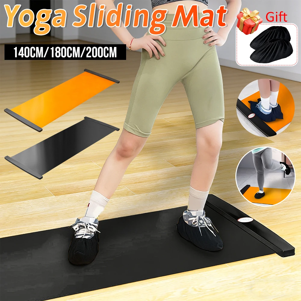 140/180/200cm Balance-Trainer-Matte Professionelles Indoor-Gleittrainingsboard für Eishockey Rollschuhlaufen Beinübungen