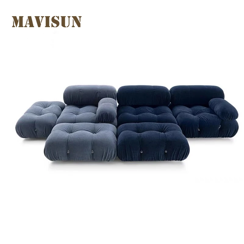 Minimalist Living Room Couch Convertible Sectional Fabric Sofa Modern Home Furniture Love-Seat And Three Seat For Apartment