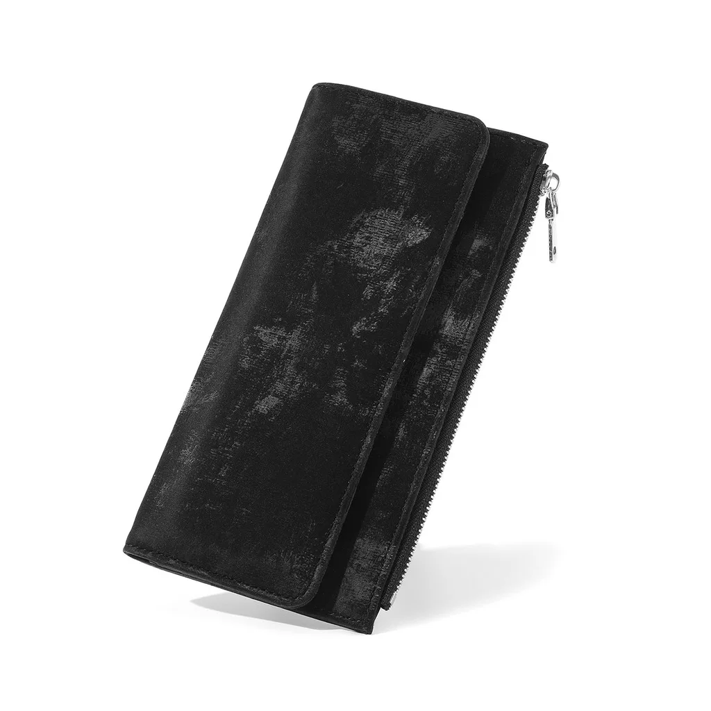 Water Ripple Wallet Trifold Multi-Card Slot Wallet Pu Leather Wallet Frosted Coin Purse For Daily Commuting Handbag Campus Life