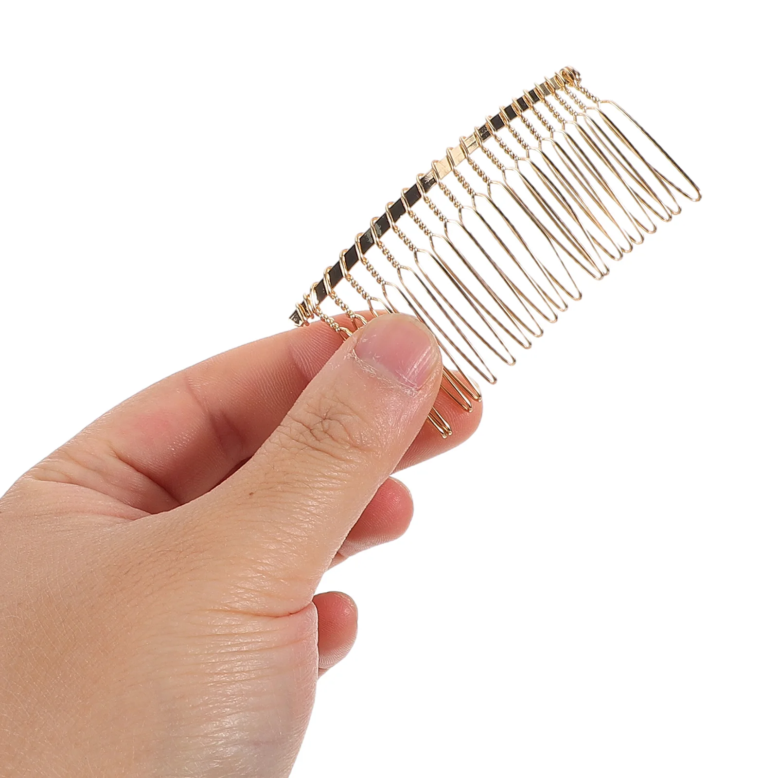 

12Pcs Metal Hair Side Combs Slide Bun Holder 20-Teeth Smooth Tooth Design Bridal Veil Clips Hair Accessories for Women