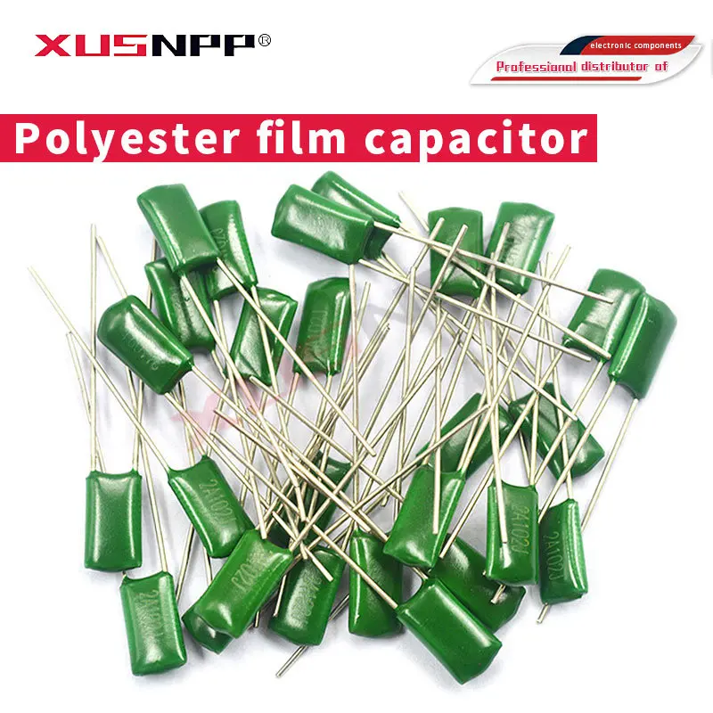 20pcs Polyester film capacitor 100V 120nF 150nF 220nF 330nF 470nF 2A124J 2A154J 2A224J 2A334J 2A474J