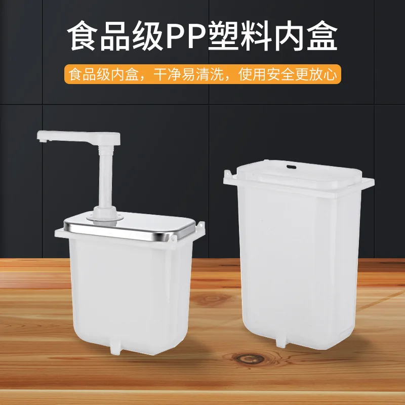 Stainless Steel Sauce Pump Jam Quantitative Distributor Press Type Quantitative Sauce Pump