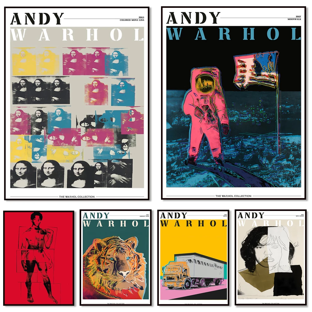 Andy Warhol, Colored Mona Lisa, Love 1983, Andy Warhol Pop Art Exhibition Poster Home Decor