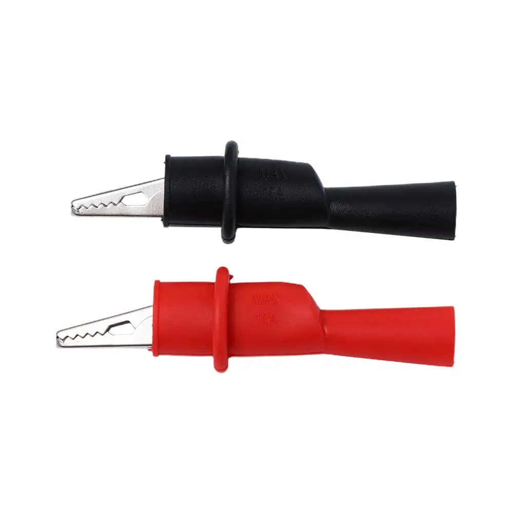 Durable 2Pcs Electric Testing For Multimeter Clip Clamp Test Lead Alligator Test Clips Terminals Connectors Alligator Clips
