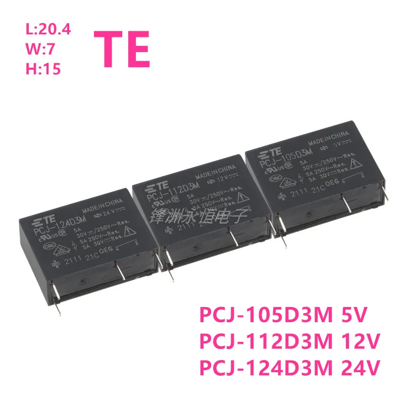 

5Pcs New Original TE Relay PCJ-105D3M PCJ-112D3M PCJ-124D3M 5A 4PIN Replaceable G5NB-1A-E ALDP112 HF46F 5V 12V 24V power relay