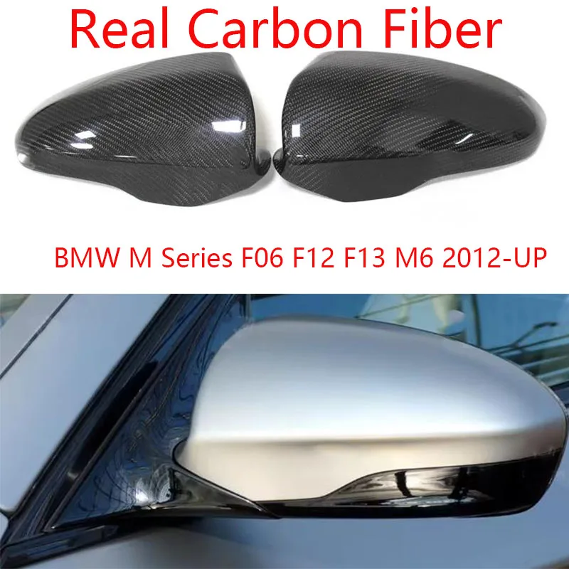 

For BMW M Series F06 F12 F13 M6 2012-UP Add On/Replacement Style Real Carbon Fiber Rearview Mirror Covers