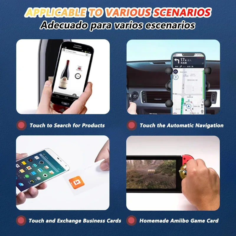 NFC215 Chip NFC Stickers, RFID High Frequency Anti-Counterfeiting Tags, Read/Write Music Wall Stickers view 4