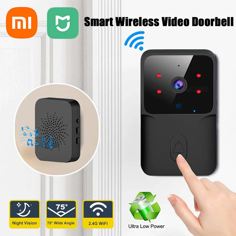 Xiaomi WiFi Video Campanello Telecamera HD wireless Allarme IR Sicurezza Smart Home Campanello per porte Citofono WiFi per la casa