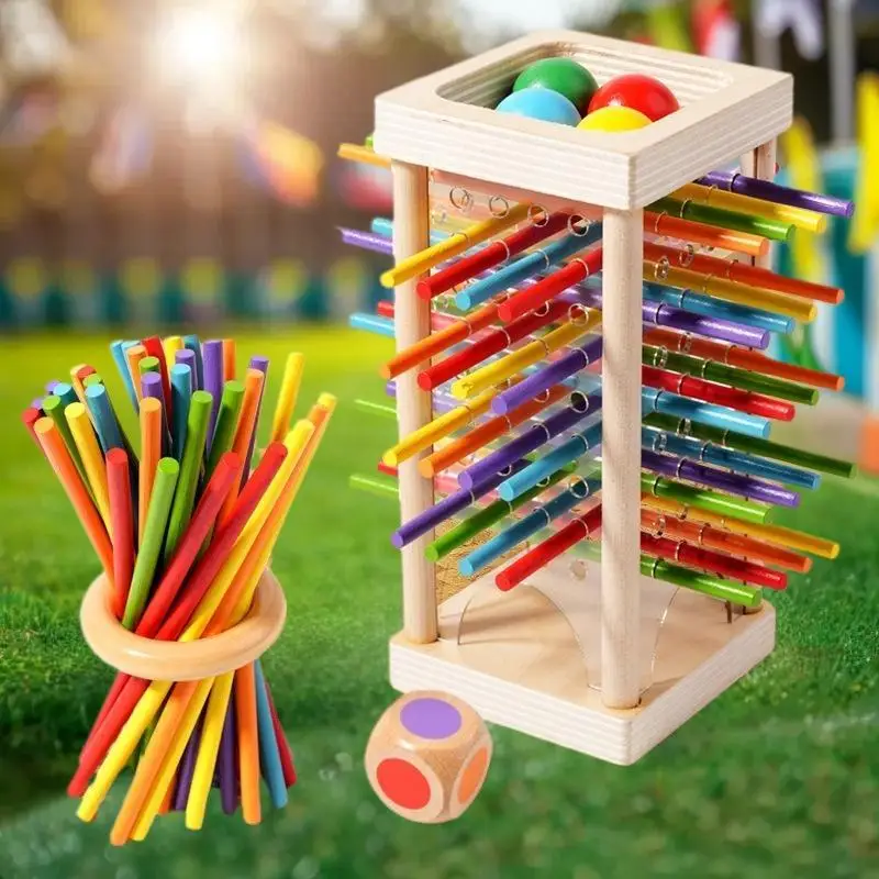 لعبة التعلم الحسي من مونتيسوري: لعبة المهارات الحركية الدقيقة مع مجموعة ألوان لعصي العد للأطفال