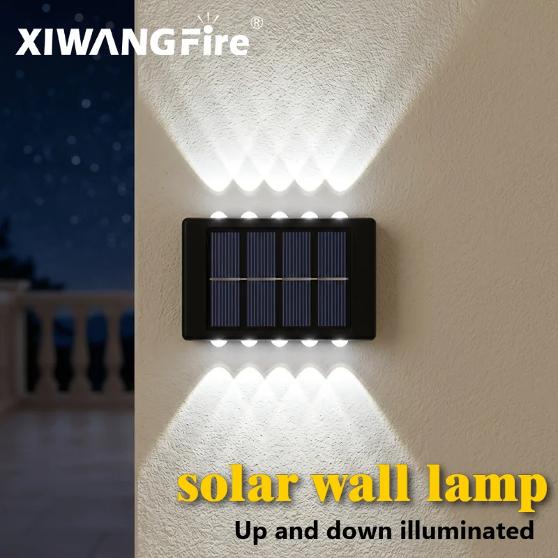 

Solar Wall Lights Outdoor Warm/White Solar Wall Mount Porch Lamp Up And Down Lighting For Garden Street Landscape Balcony Patio
