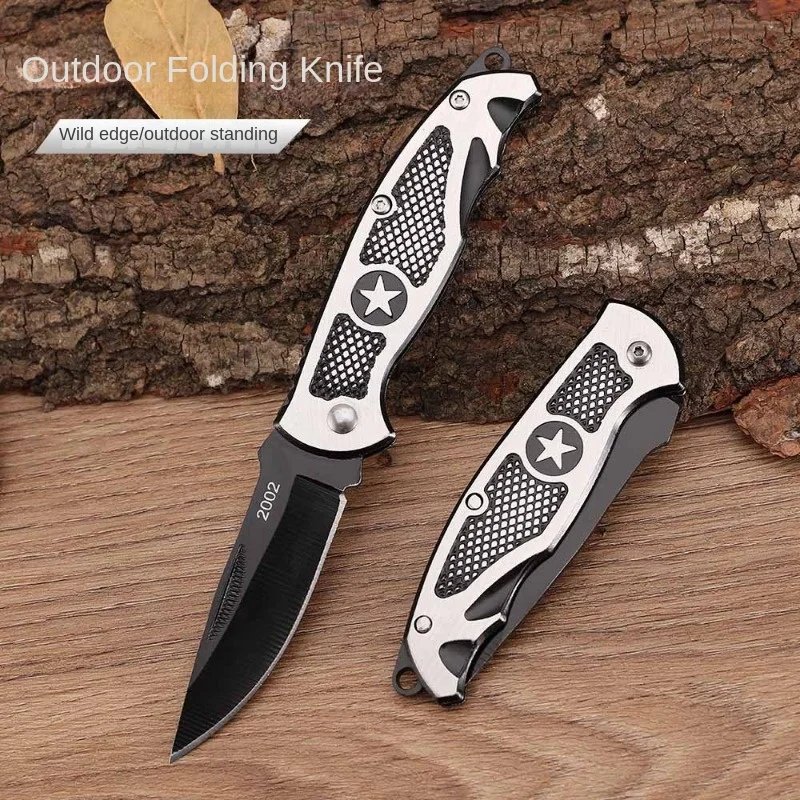 Outdoor Camping Stainless Steel Folding Knife Mini Portable Pocket Mini Knife Self-Defense Hiking BBQ Multipurpose Tool Knife