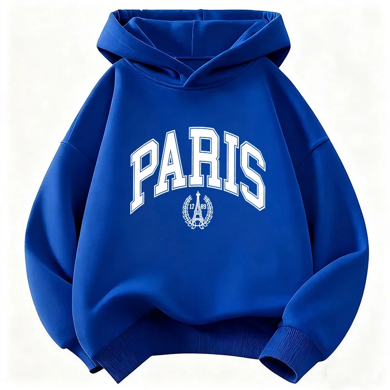 Y2k Fashion Paris Design Hoodie Kids Children's Sweatshirt Hoody for Boys Girls Autumn Spring Casual Hoodies