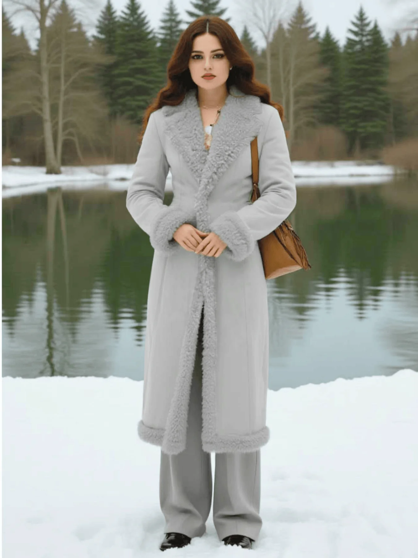 

Women's Fashionable Street-Style Single-Breasted Cotton Parka Double-Pocket Quilted Warm Jacket with Cozy Lining for Commuting