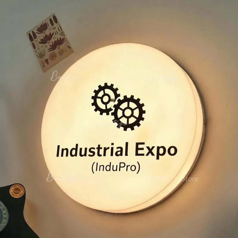 LED Acrylic Neon Letter Wall Sign, Industrial Expo Custom Luminous Logo, Personalized Light Box for Business Advertising