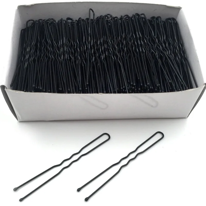 مشابك شعر سوداء للنساء والفتيات 60-600 قطعة مشبك مستقيم #6