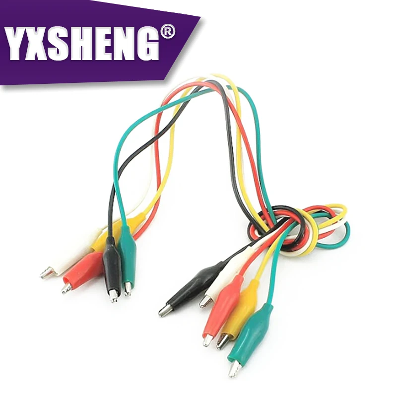 5PCS 50CM Electrician DIY Test Wires Alligator Clips , Double-headed Crocodile Clips, Test Jumper Wires