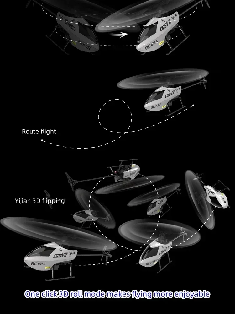 C129 V2 2.4ghz Rc Remote Control Aircraft 6-axis Gyroscope Intelligent Electric Pro Single Paddle Without Ailerons Crash Resista