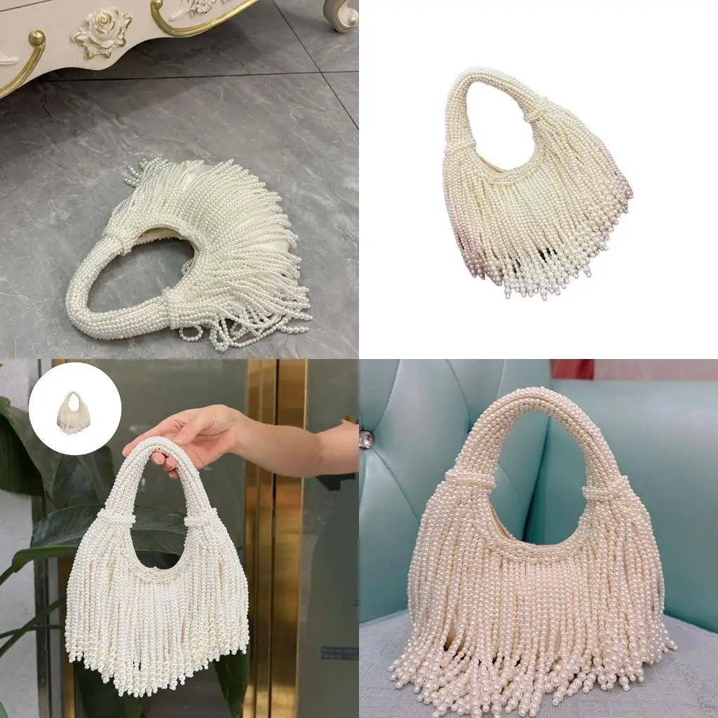 

X90D Сумка с жемчугом в китайском стиле для особого случая Элегантная вечерняя сумка из ПВХ с бисером