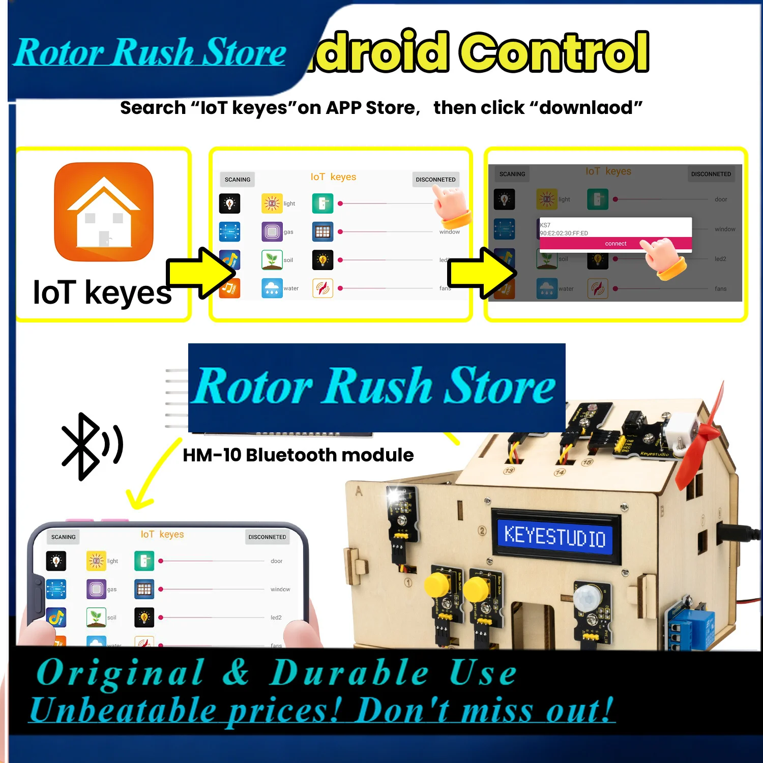 RoRuSKeyestudio Smart IOT Home Kit With PLUS Board For Arduino Starter Kit DIY Electronics Programming Project Kit /CE Certifica