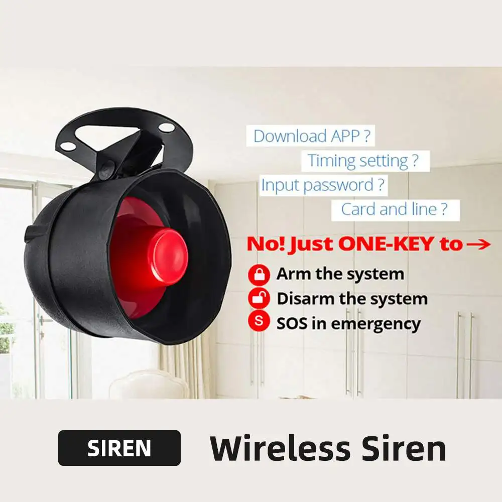 Tuya WiFi Wireless Alarm System Home Security Burglar loudly Siren 433MHz Motion Infrare Detector Door Sensor Alexa Google Home