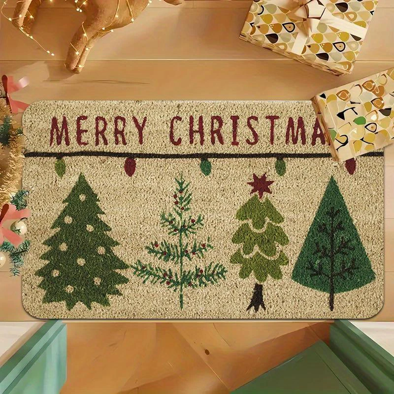 

A Festive Christmas Doormat with Merry WordsHome Decor Bedroom Living Room Entryway Floor Mat Kitchen Bathroom Carpet