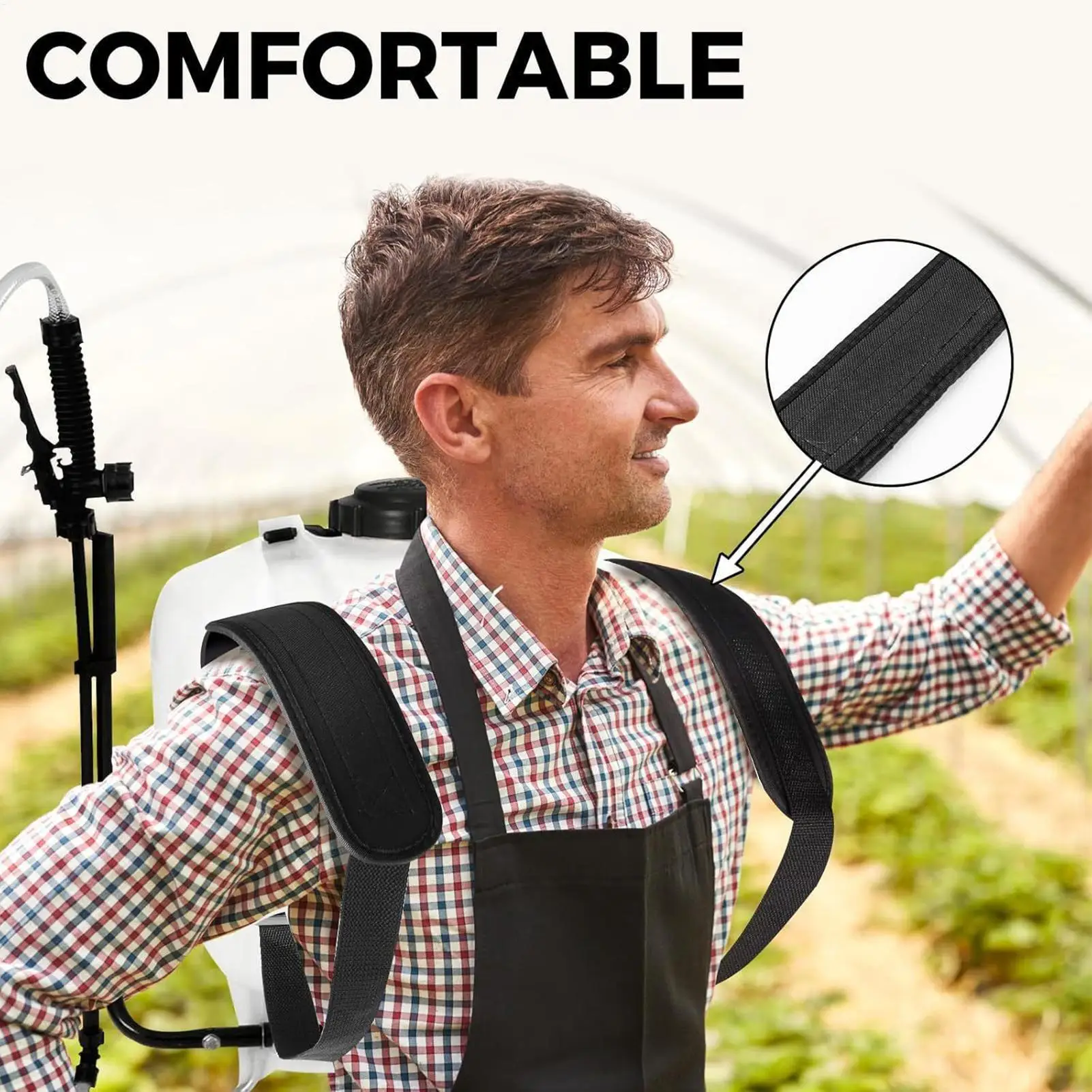 Backpack Sprayer Straps Replacement 2 Pieces Comfortable Thick Padded Garden Sprayer Backpack Shoulder Straps For Lawn Garden