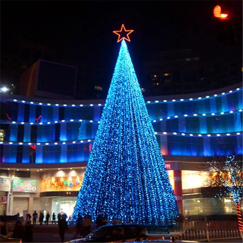 Commercial Giant Frame Christmas Tree Complete Package 3-15M For Shopping Mall Central Square Winter Themed Landscape Decor