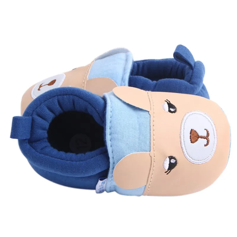 Cute Cartoon Baby Shoes Newborn Infant Cotton Shoe Toddler Boy Girl Crib Shoes Anti-slip Prewalker 3-11M First Walkers