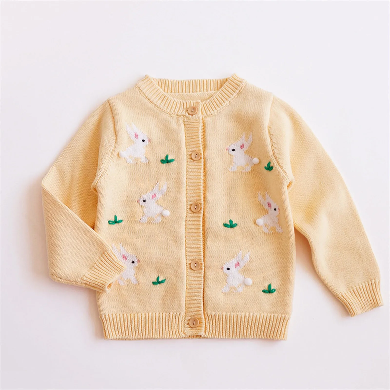 Baby Girl Hoodie Outfit Easter Outfit Toddler Boy Girl Rabbit Bunny Sweater Top Coat Toddler Button Cardigan