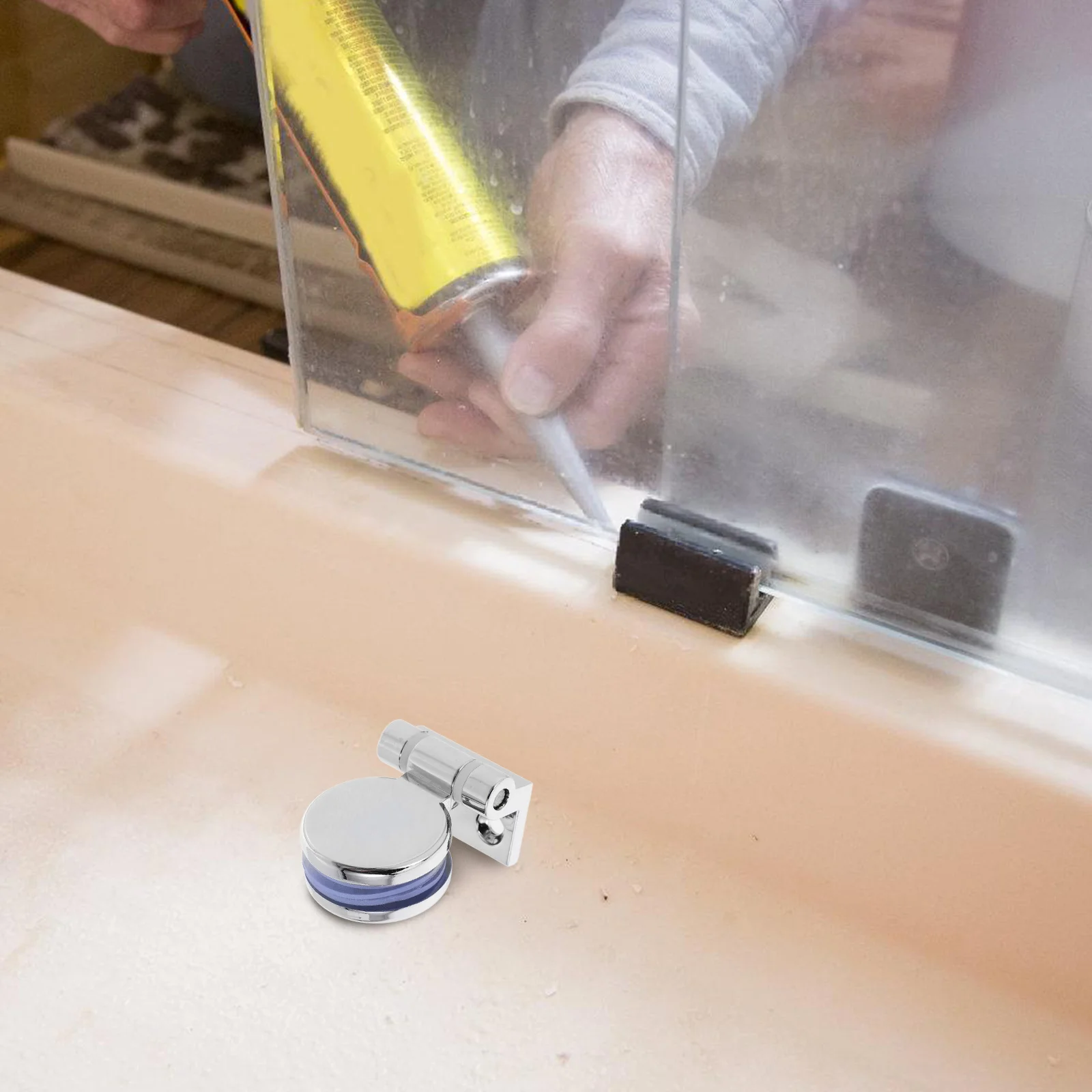 مفصل باب زجاجي 180 درجة معدني شديد التحمل بدون إطار مفصل دش إغلاق ناعم بديل للتخميد للحمام