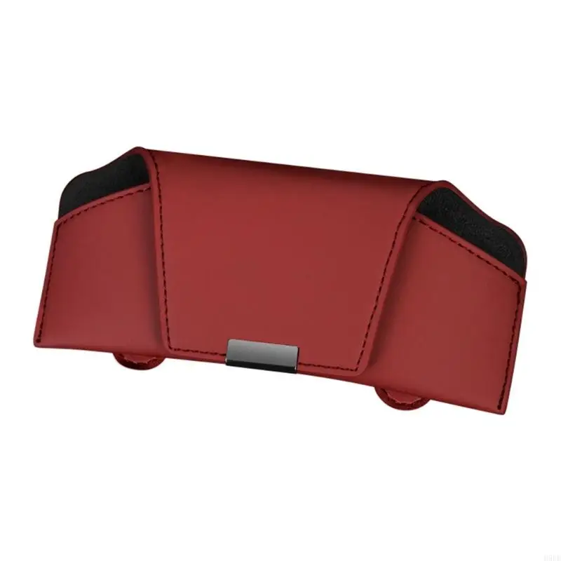 Clip-On Car Sun Visors Glasses Case with PU Leather Wrap and Soft Frame Contact for Daily Commuters and In Transit H9EE