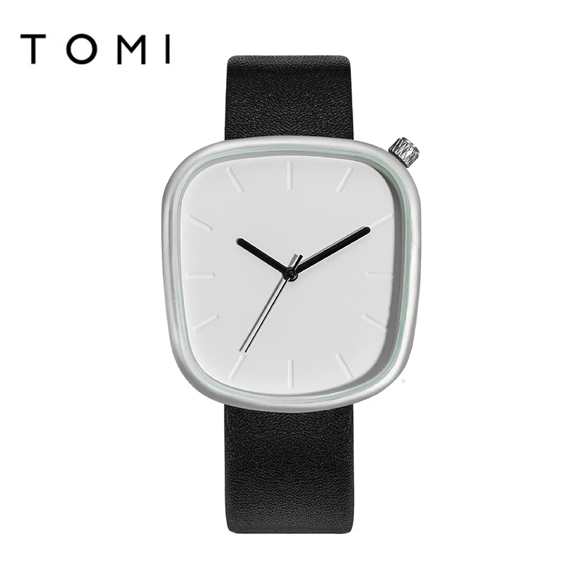 Couple Watch for Men Women Lovers Leather Wristwatch Fashion Male Ladies Simple Minimalist Conceptual Quartz Clock Male Reloj