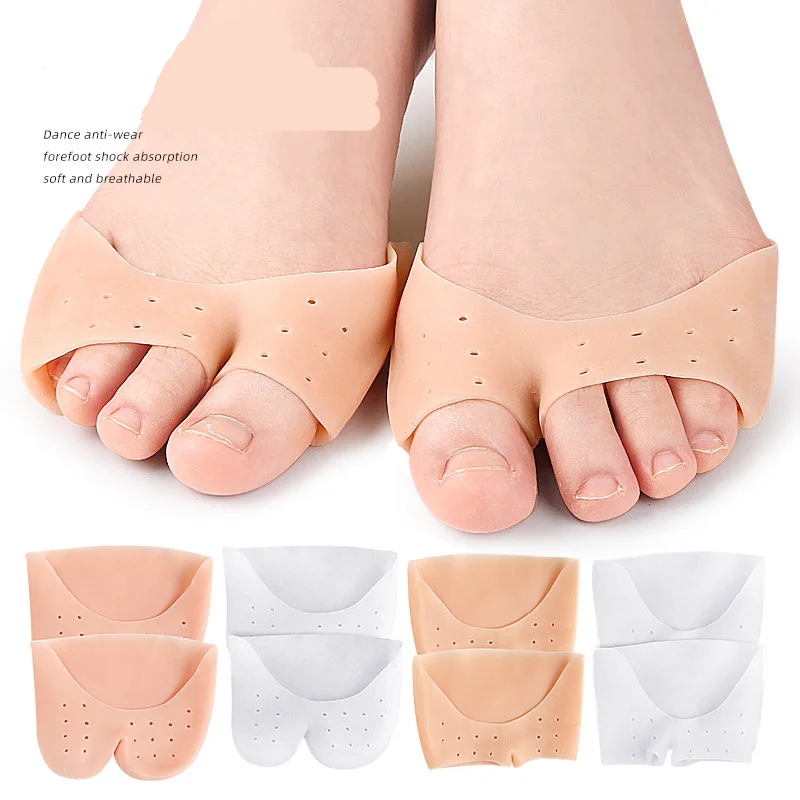 1/2Pair Silicone Gel Toe Forefoot Pad Toe Guards Covers for Ball of Foot Metatarsal and Ballet Pointe Protect Comfort Feet