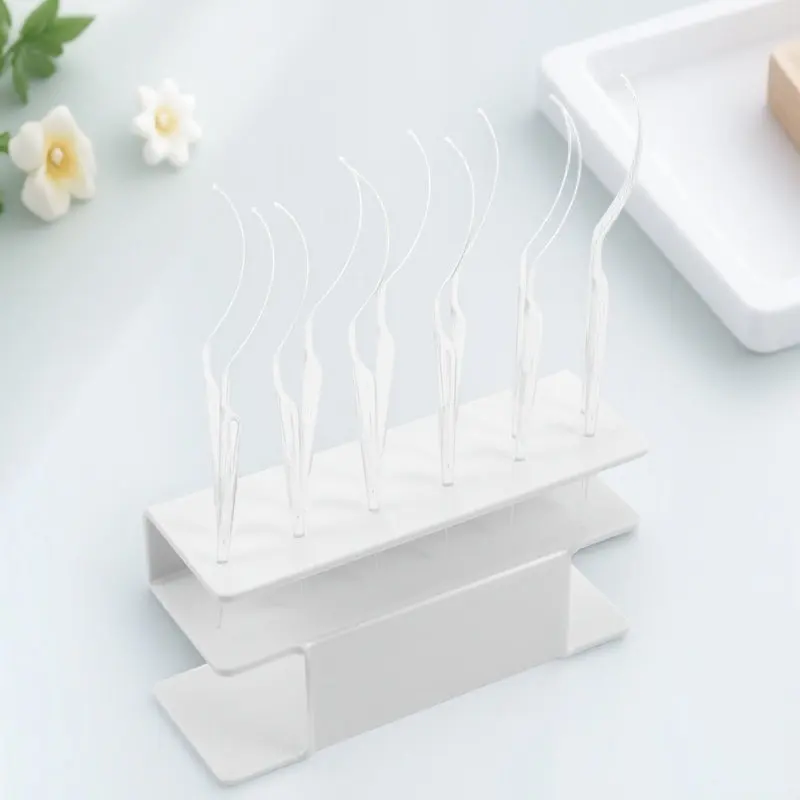 1Set Lash Display Stand White False Eyelashes Holder Try on Sticks Beauty Salon Display Storage Organizer Beauty Salon Supplies