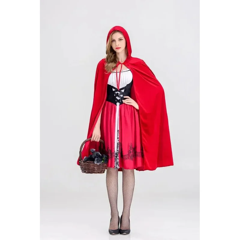 New Small Red Riding Hood Costume Castle Queen Costume Halloween Cosplay Uniform Adult Role-Playing Costume