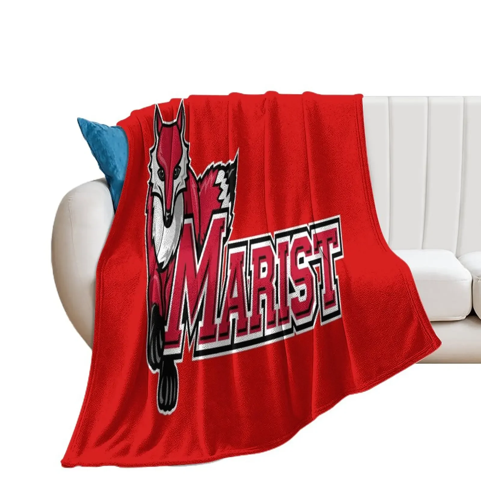 

Marist_Red_Foxes Throw Blanket Plaid Hairys Blankets