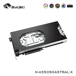 Bykski Water Block For ASUS ROG ASTRAL RTX 5090 O32G GAMING Graphics Card Cooler With Backplate ,N-AS5090ASTRAL-X