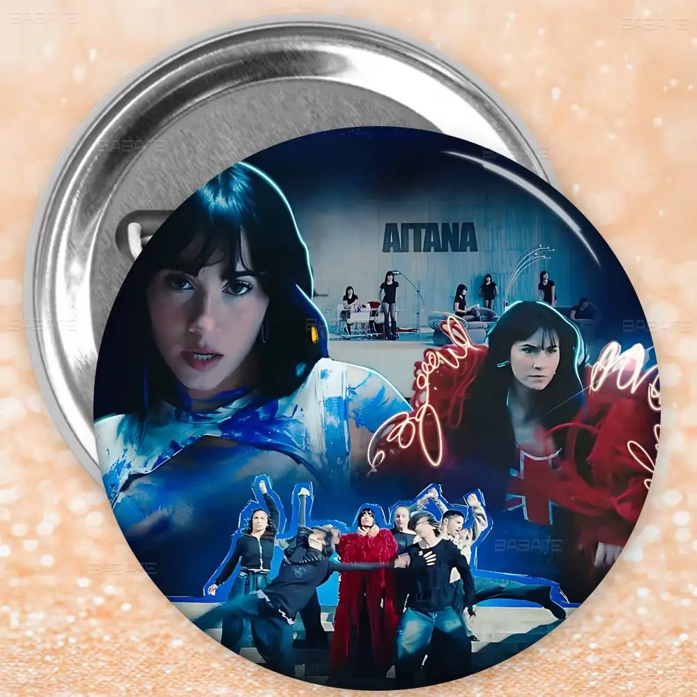 شعبية المغني A-AitanaS O-Ocana الإبداعية دبابيس مضحك وجه مبتسم جولة المفاجئة في بروش شارة ظهره قبعة مجوهرات هدايا #5