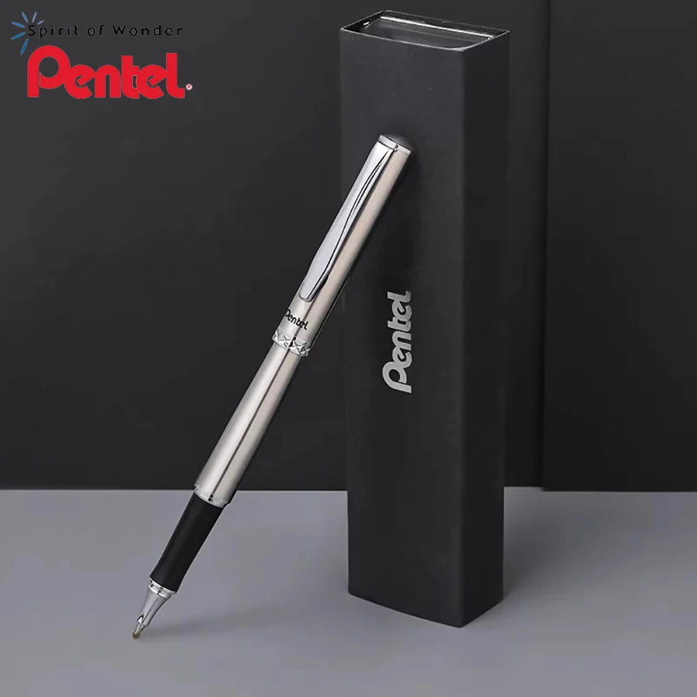 Japan Pentel Metal Gel Pen K600 Black Core Smooth Quick Drying Ballpoint Pen 0.7mm Office Supplies Stationery Kawaii Pens