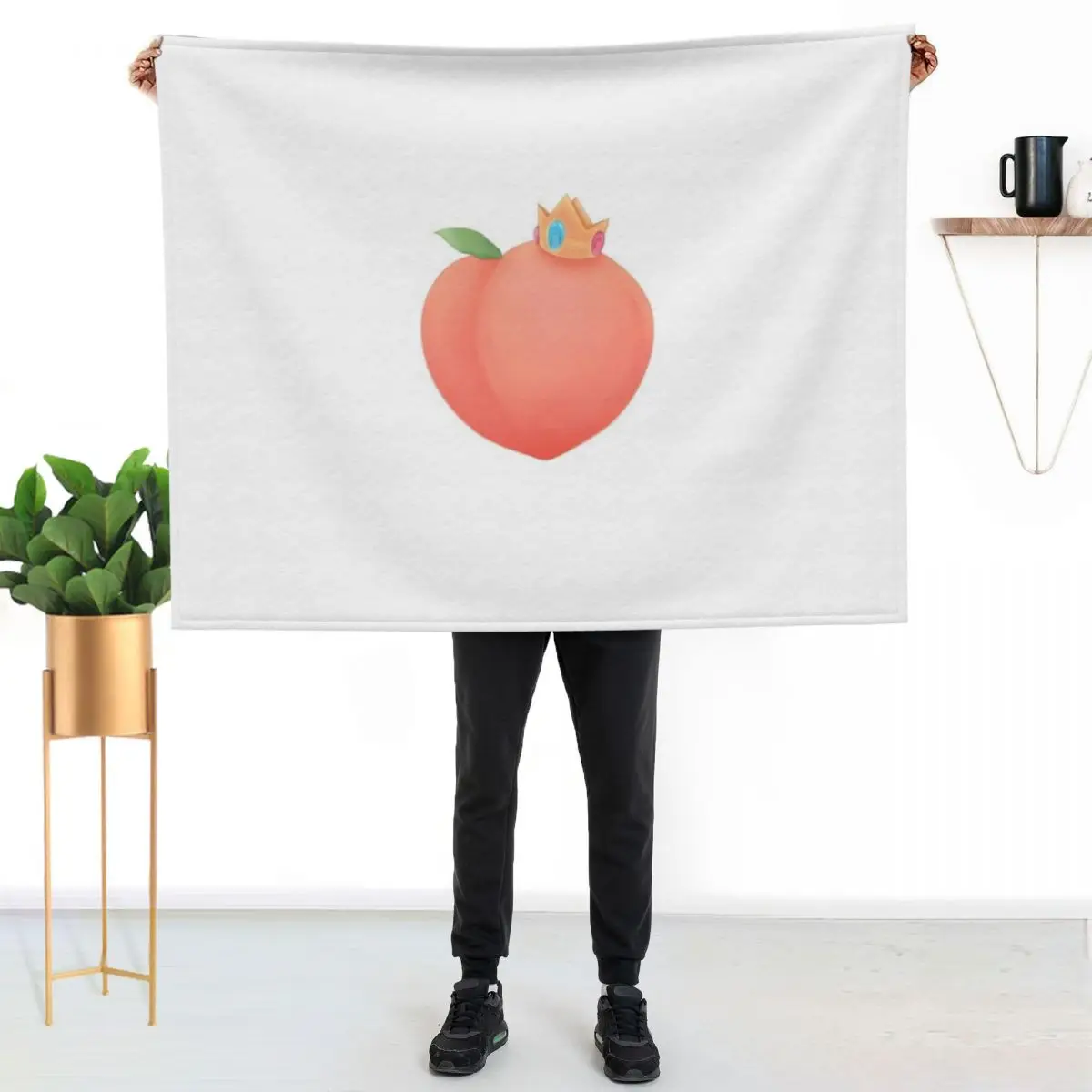 

Princess, Peach, or Both Throw Blanket Year Round Soft Comfortable Blanket for Home