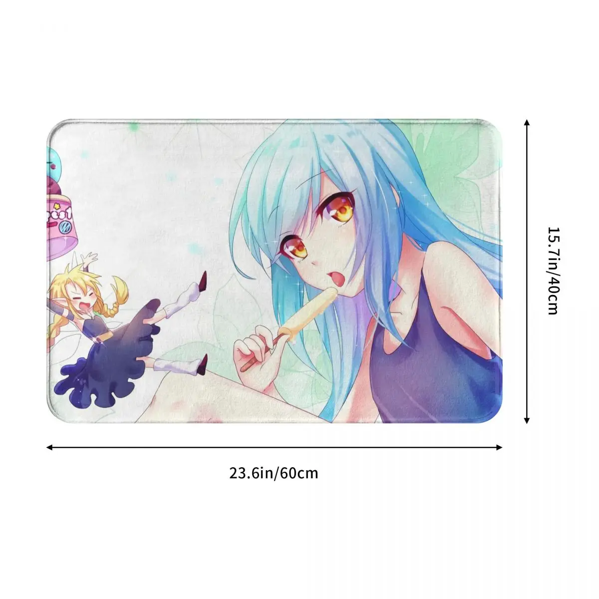 That Time I Got Reincarnated As A Slime Anime Doormat Bath Mat Rimuru Eating Ice Cream Balcony Carpet Welcome Rug Indoor Decor